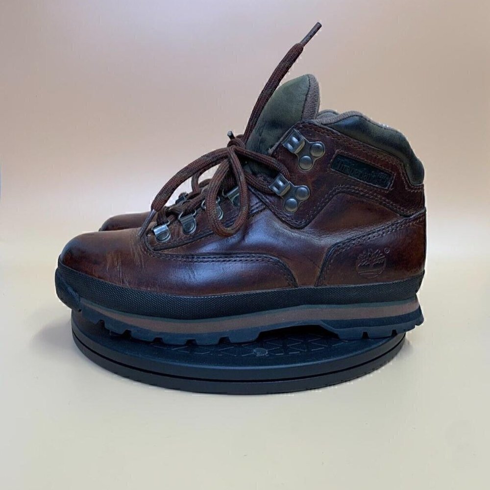 Timberland Outdoors Euro Hiker Boots Size 6.5 Brown Black                   